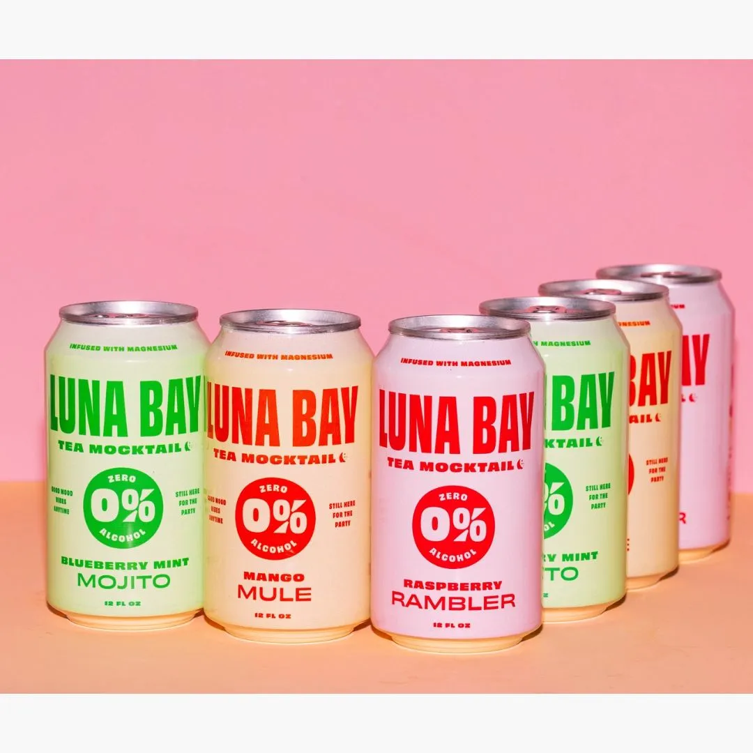 Luna Bay Zero Percent Tea Mocktails Variety Pack 12pk