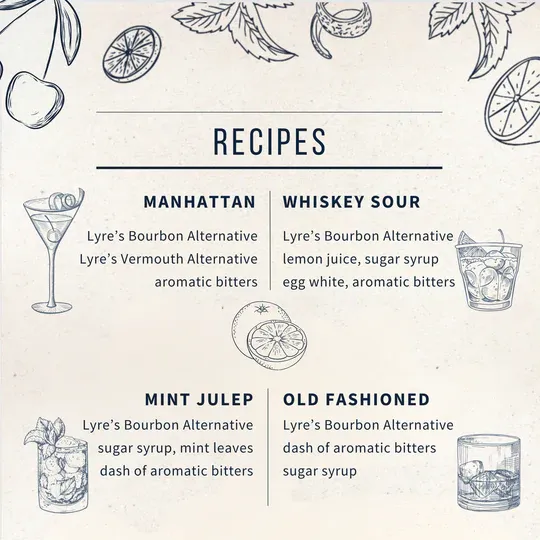 Lyre's Non-Alcoholic Bourbon Alternative Case of 6