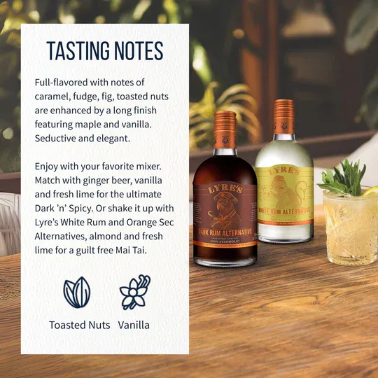 Lyre's Non-Alcoholic Dark Rum Alternative Case of 6