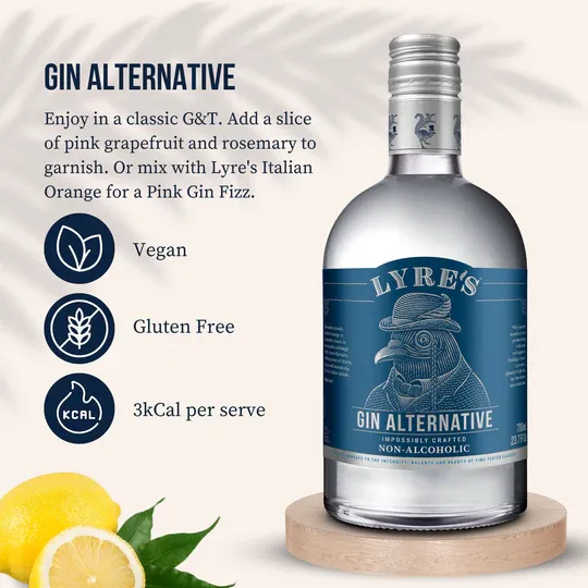  Lyre's Non-Alcoholic Gin Alternative Case of 6