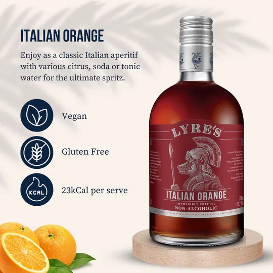Lyre's Non-Alcoholic Italian Orange Aperitif Case of 6