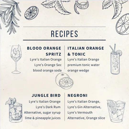 Lyre's Non-Alcoholic Italian Orange Aperitif Case of 6