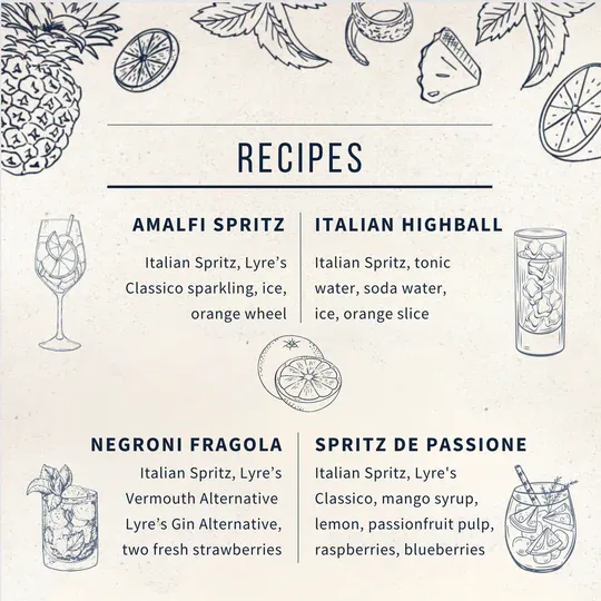 Lyre's Non-Alcoholic Italian Spritz Aperitif Case of 6