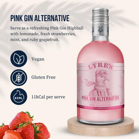 Lyre's Non-Alcoholic Pink Gin Alternative Case of 6