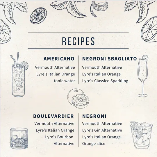 Lyre's Non-Alcoholic Vermouth Alternative Aperitif Case of 6