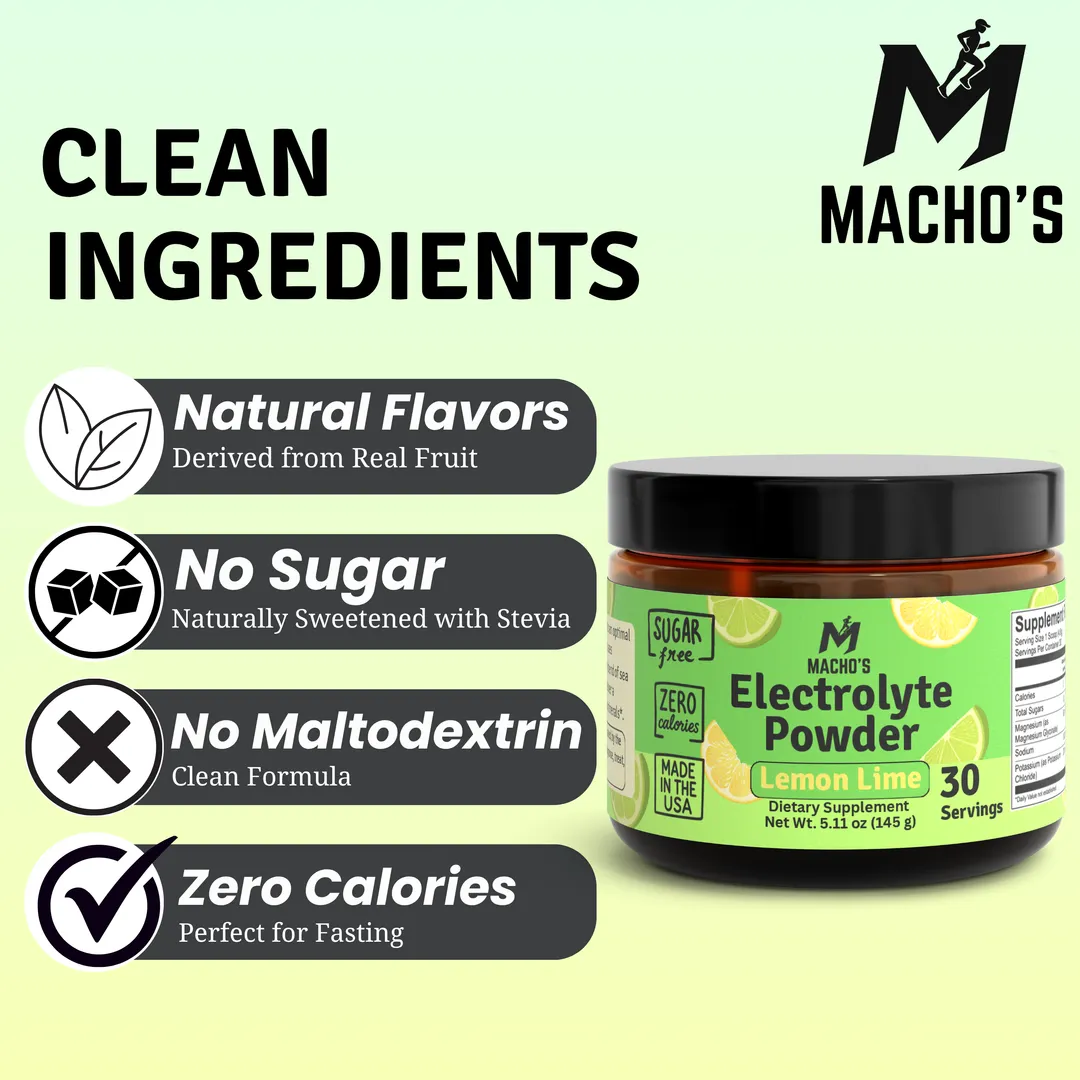 Macho's Sugar Free Lemon Lime Electrolytes
