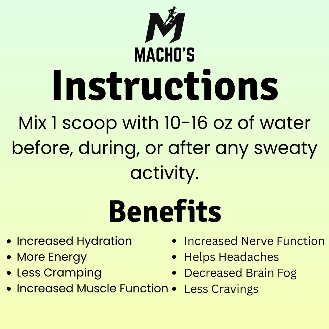 Macho's Sugar Free Lemon Lime Electrolytes