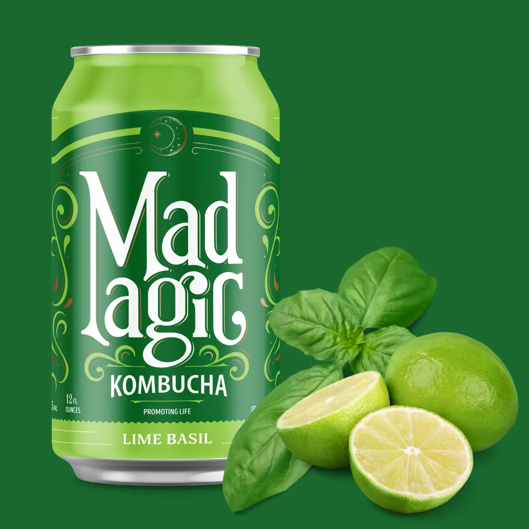 Lime Basil Kombucha