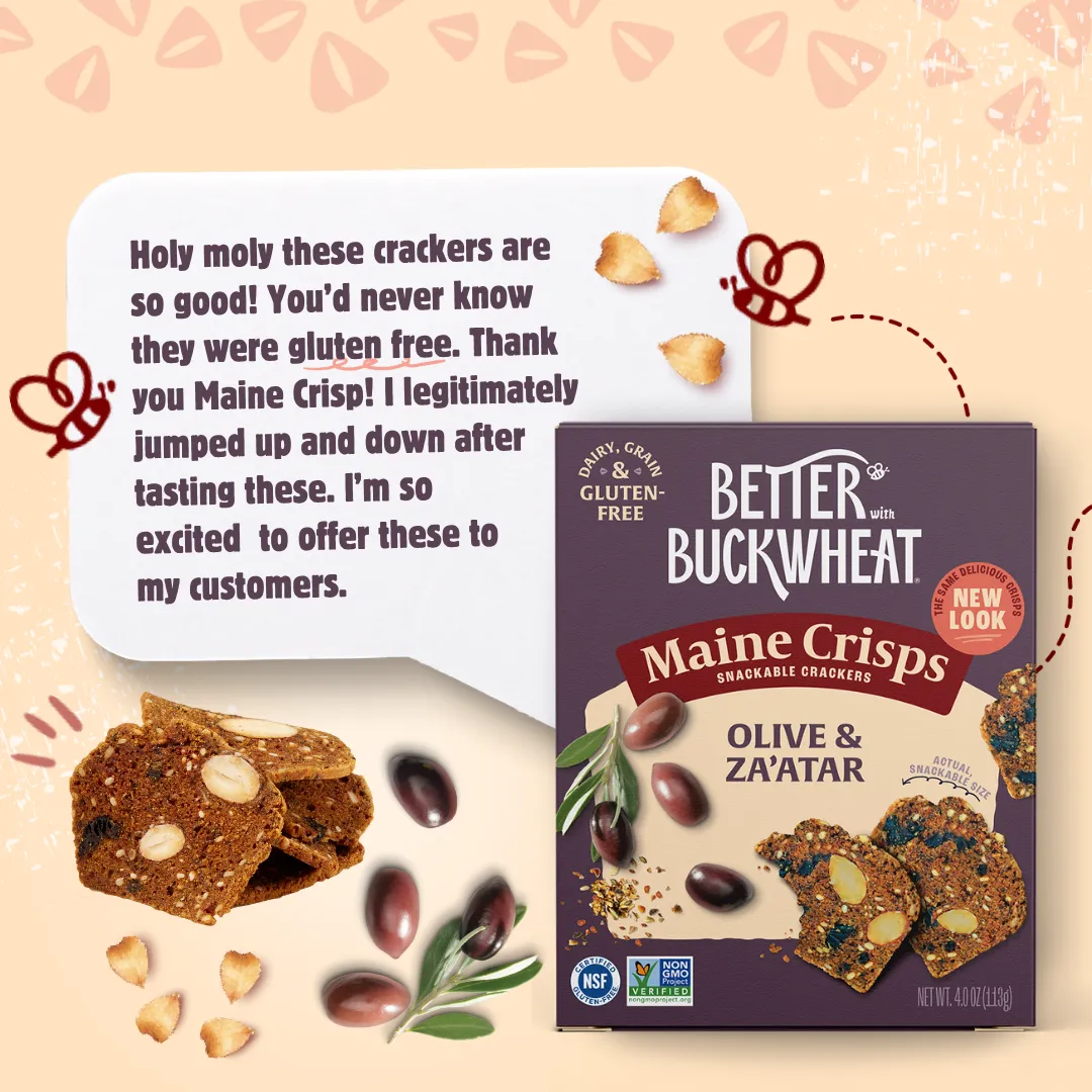 Olive & Za'atar Crisps | Gluten-Free Crackers | Artisanal Snack
