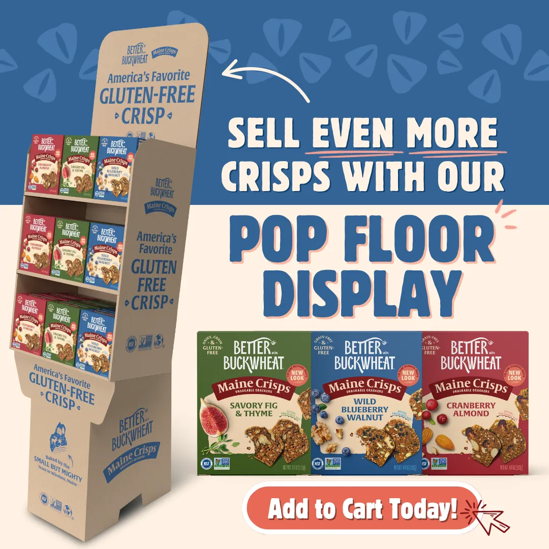 Retail Display + Gluten Free Crisps | 36 pack | Crackers
