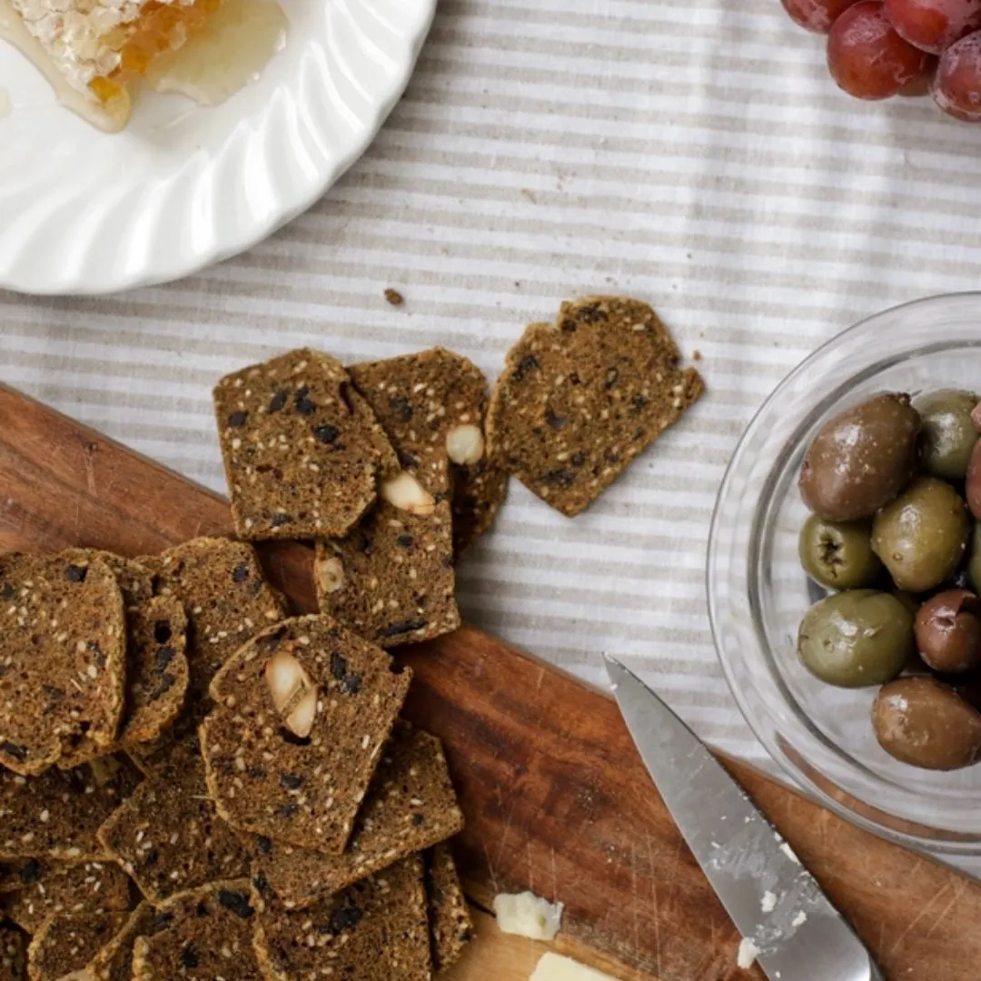 Olive & Za'atar Crisps | Gluten-Free Crackers | Artisanal Snack