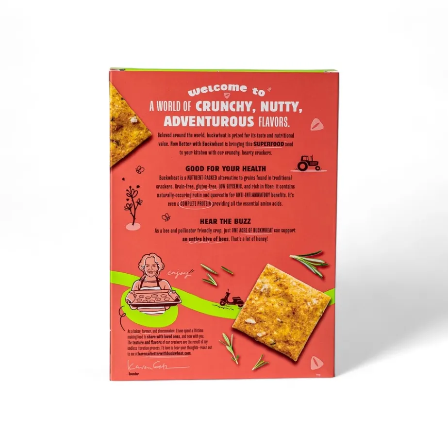 Rosemary + Herbs Crackers | Gluten-Free | Artisanal | Snack