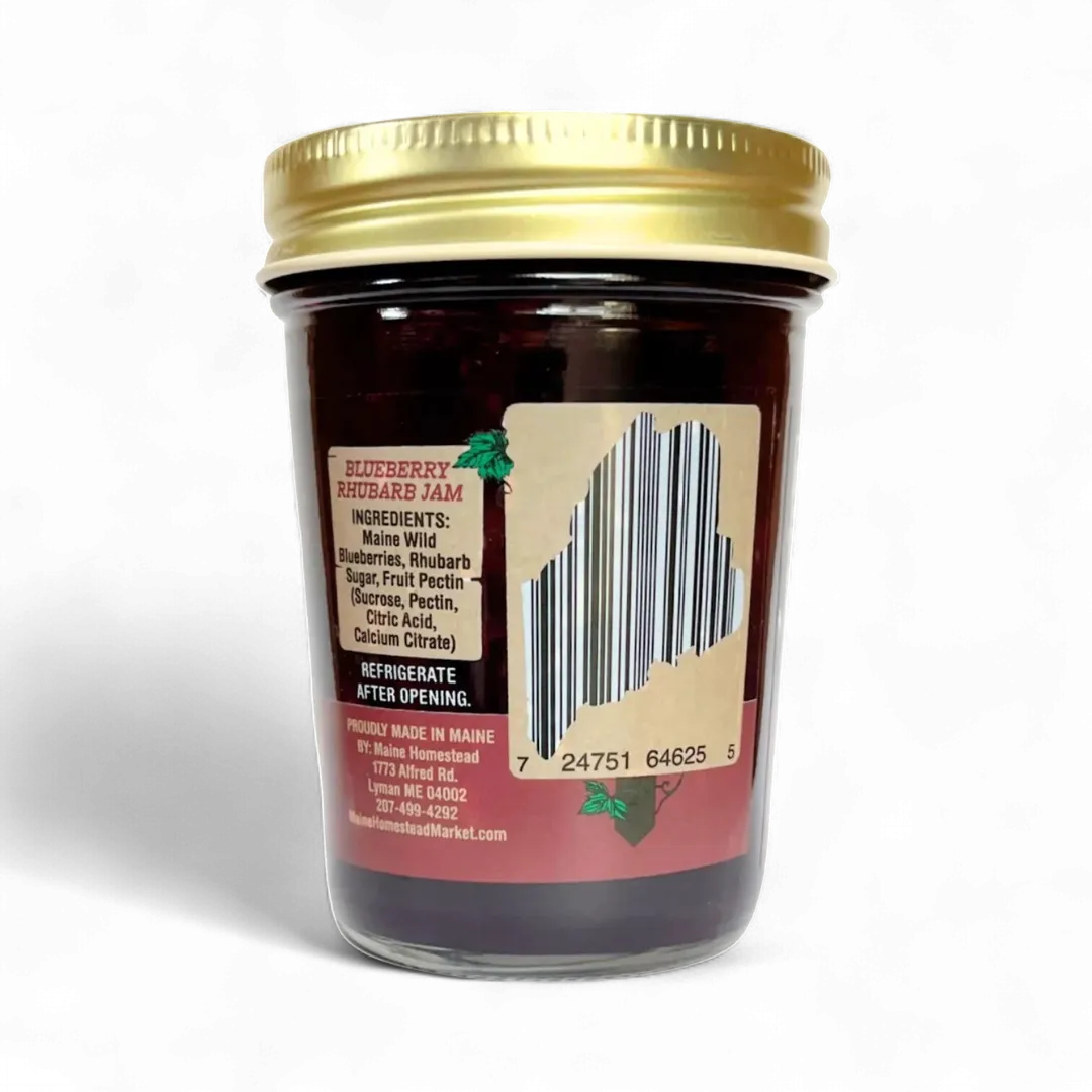 Maine Wild Blueberry Rhubarb Jam