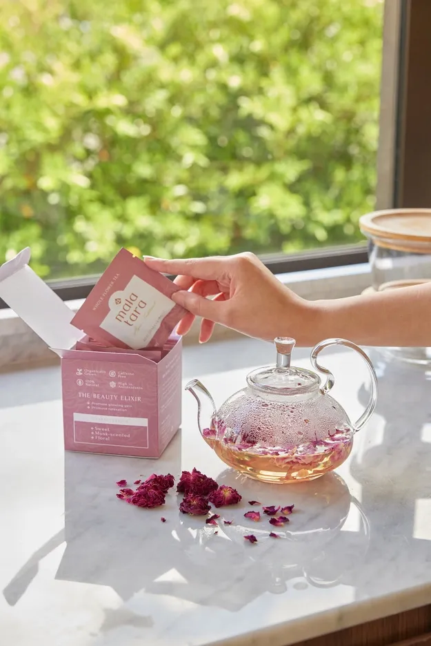 Damask Rose Tea (Organic, Whole Flower, & Caffeine Free)
