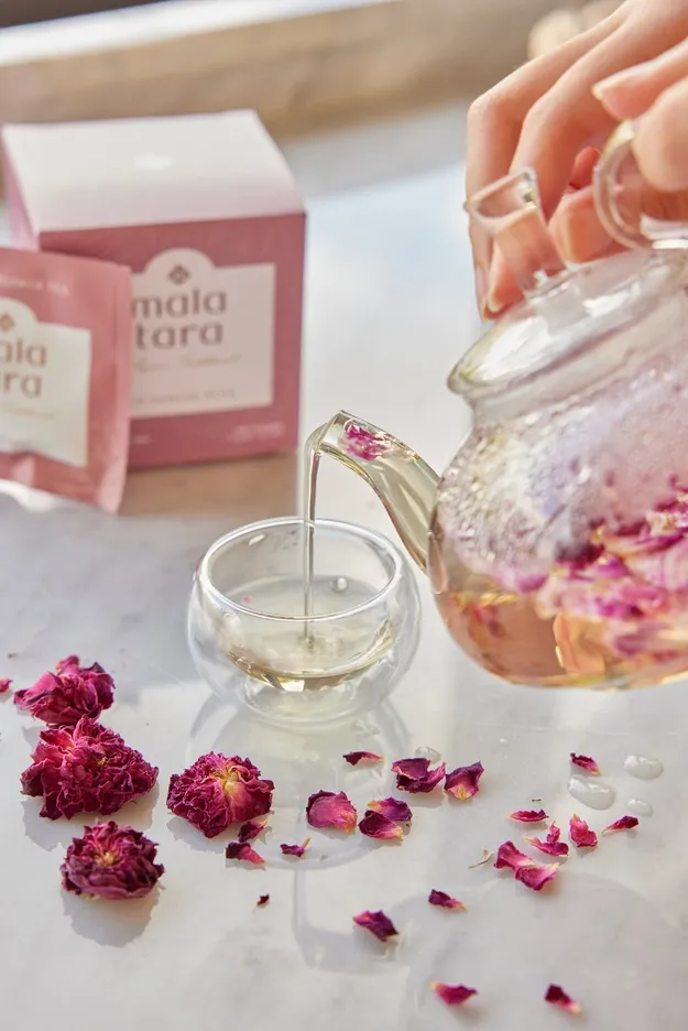 Damask Rose Tea (Organic, Whole Flower, & Caffeine Free)