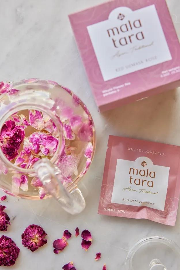 Damask Rose Tea (Organic, Whole Flower, & Caffeine Free)