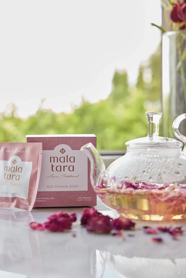 Damask Rose Tea (Organic, Whole Flower, & Caffeine Free)