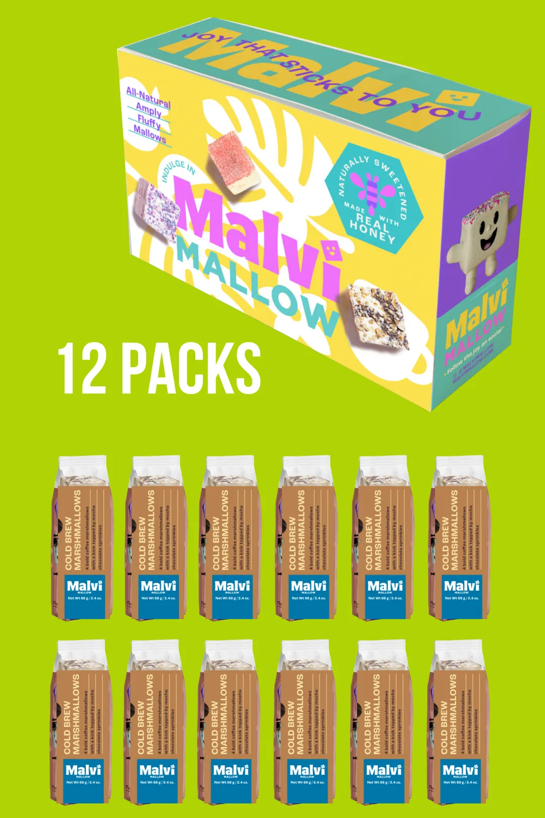 Cold Brew 4-Pack Marshmallows, Case of 12 Packs
