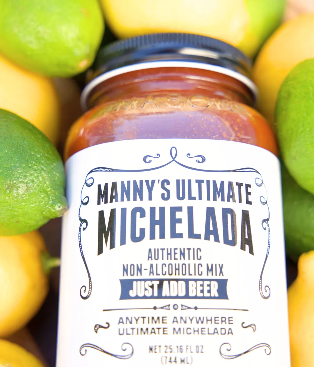 25oz Jar Manny's Michelada Authentic Non-Alcoholic Mix