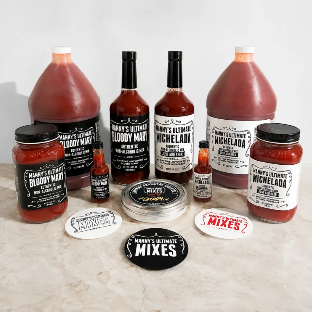 25oz Jar Manny's Michelada Authentic Non-Alcoholic Mix