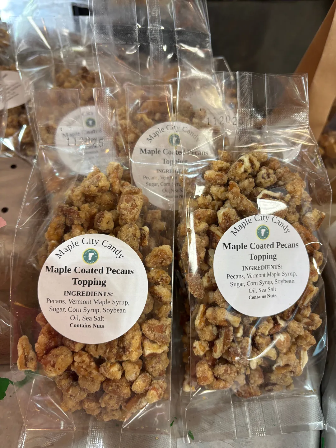 Maple Coated Pecans Topping