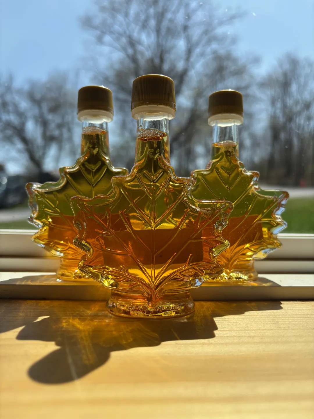Pure Organic Vermont Maple Syrup- Maple Syrup Leaf Bottle- 1.7oz