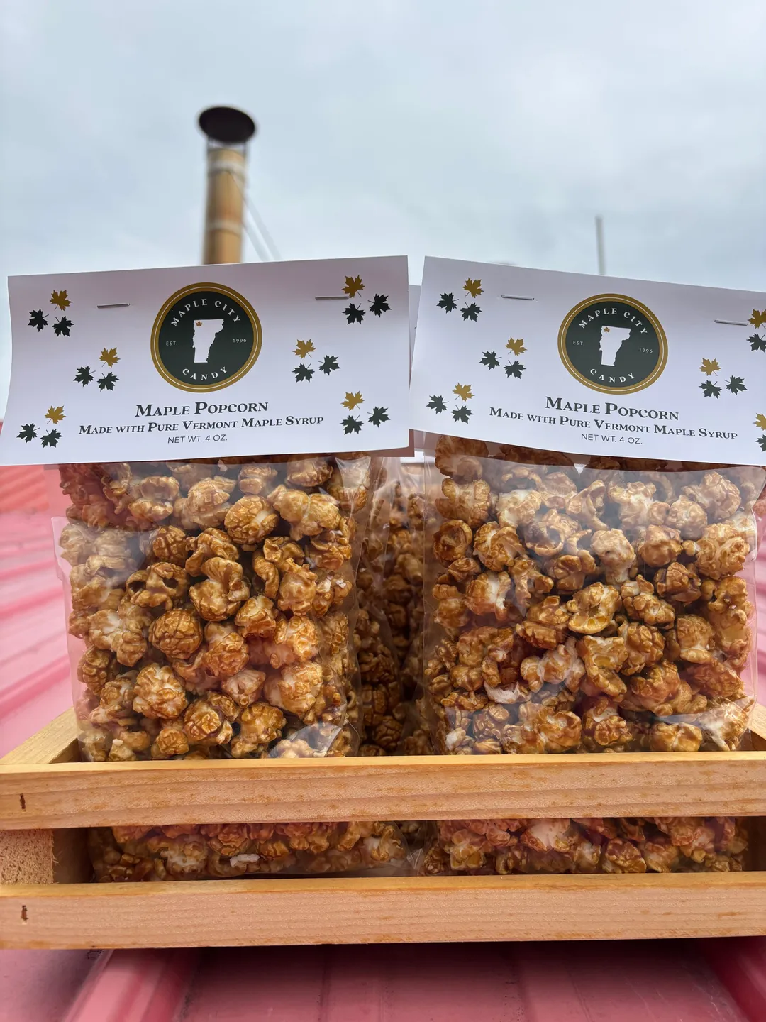 Vermont Maple Coated Popcorn, 4 oz. Bag