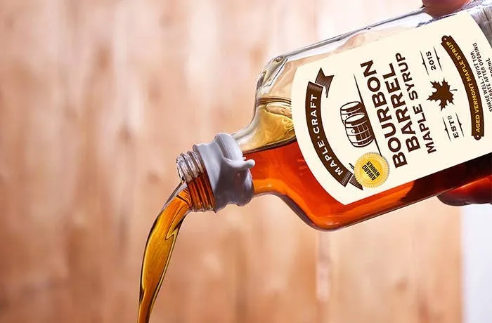 Bourbon Barrel Aged Maple Syrup (200ml) - Great Gift Item!