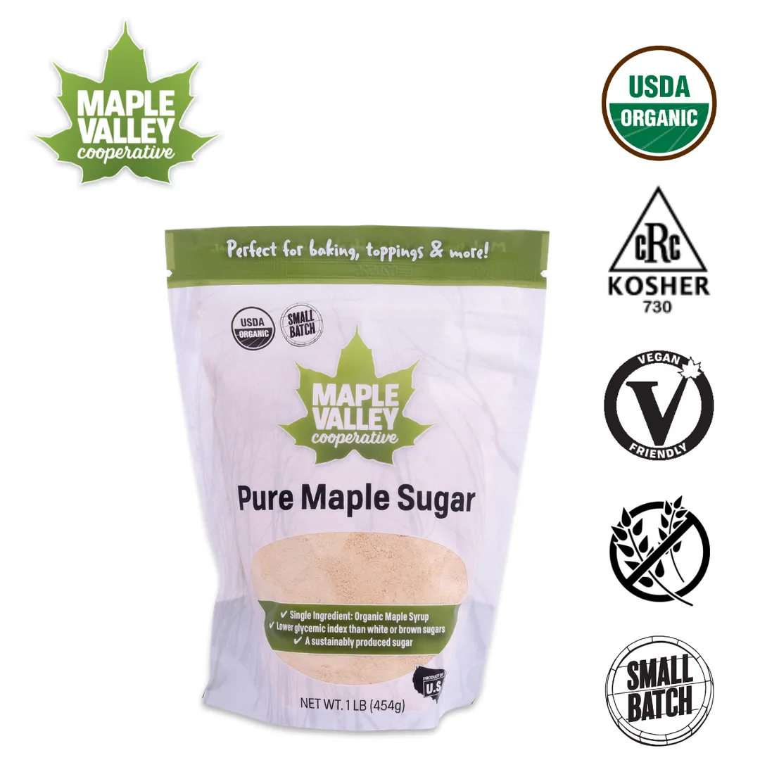 Maple Sugar Organic 1lb Resealable Bag