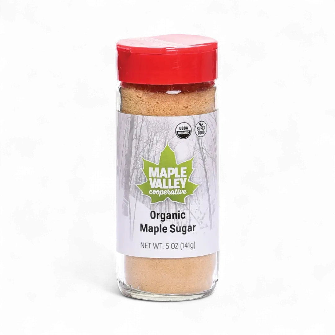 Maple Sugar Organic Granulated 5oz. Shaker In Glass