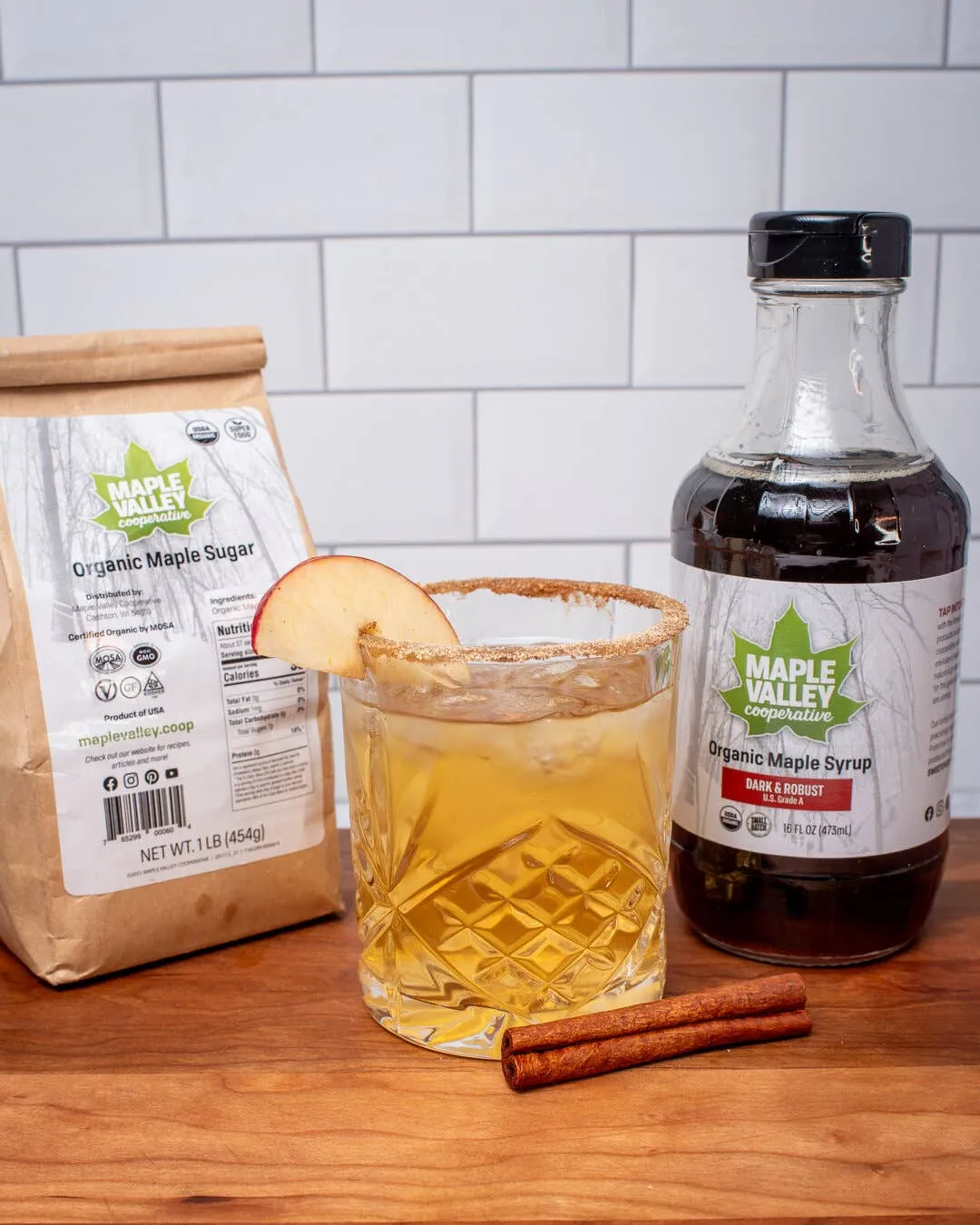 Maple Sugar Organic Granulated 5oz. Shaker In Glass