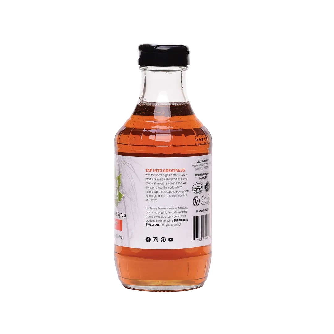 Maple Syrup Organic Amber & Rich 16 oz. Glass Decanter