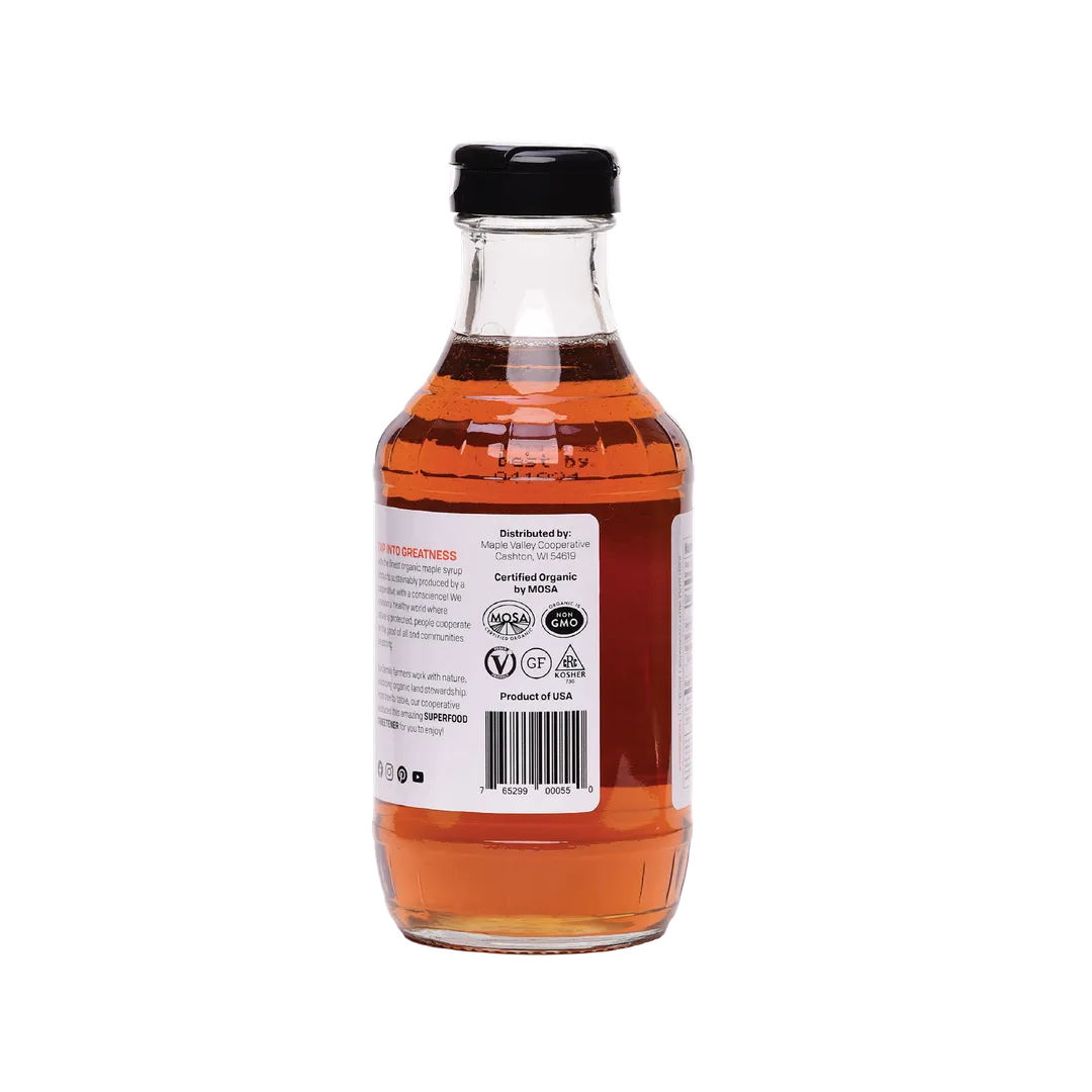 Maple Syrup Organic Amber & Rich 16 oz. Glass Decanter
