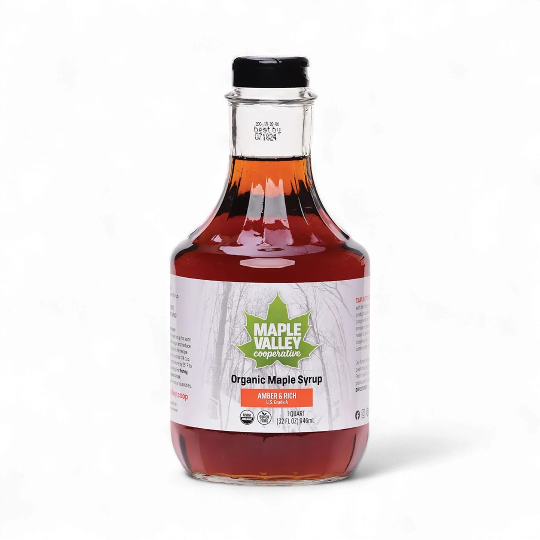 Maple Syrup Organic Amber & Rich 32 oz. Glass Decanter