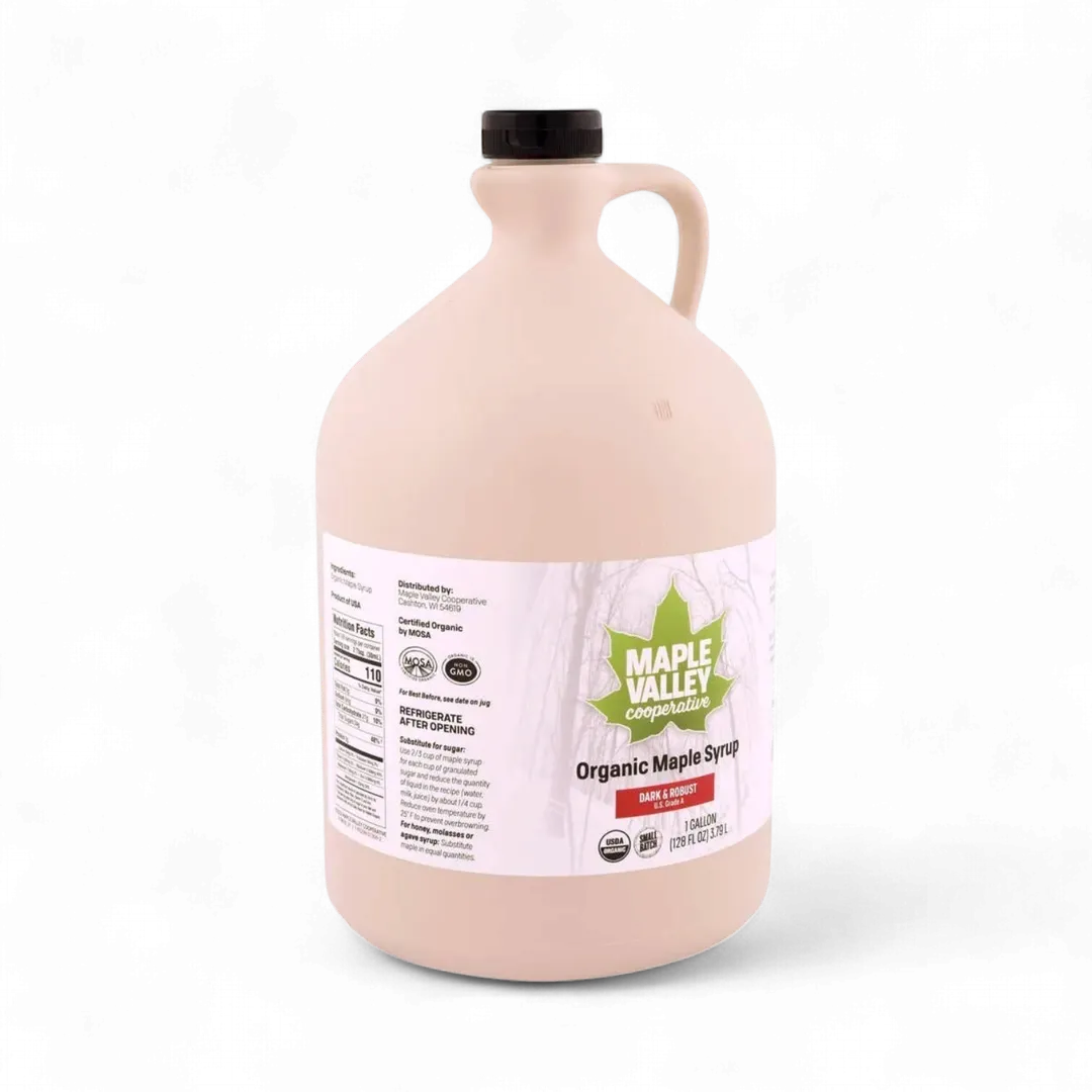 Maple Syrup Organic Dark & Robust 128 oz. Jug (Gallon)