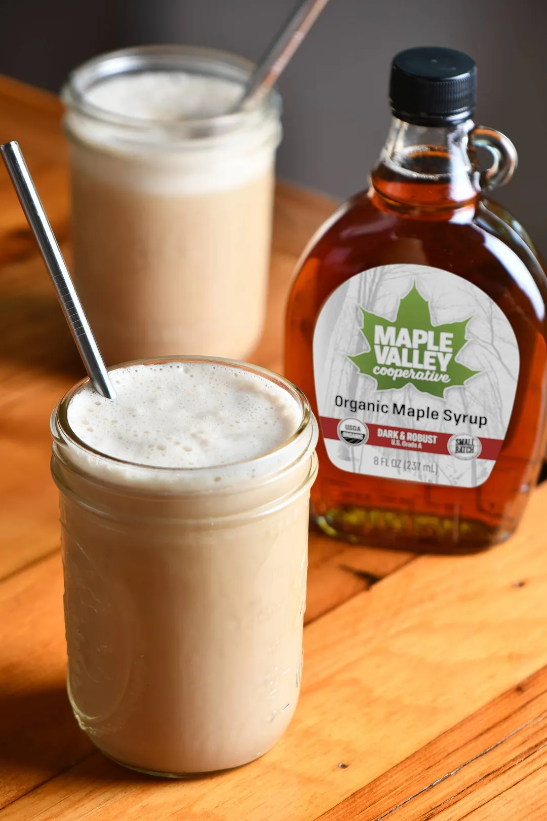 Maple Syrup Organic Dark & Robust 12 oz. Flat Glass