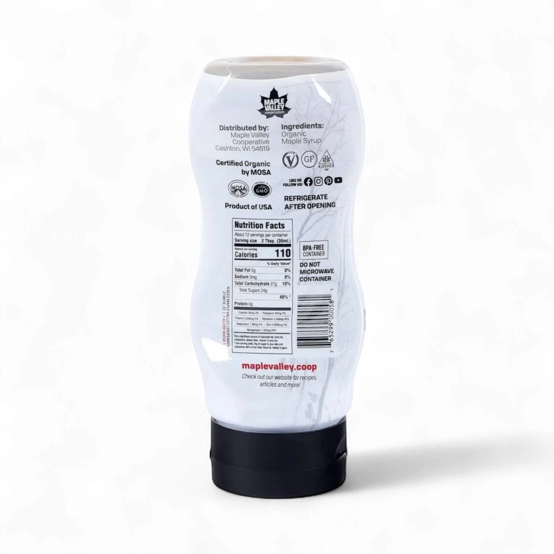 Maple Syrup Organic Dark & Robust 12 oz. Squeeze Bottle