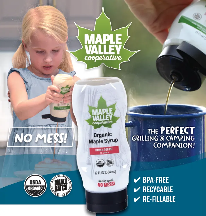 Maple Syrup Organic Dark & Robust 12 oz. Squeeze Bottle