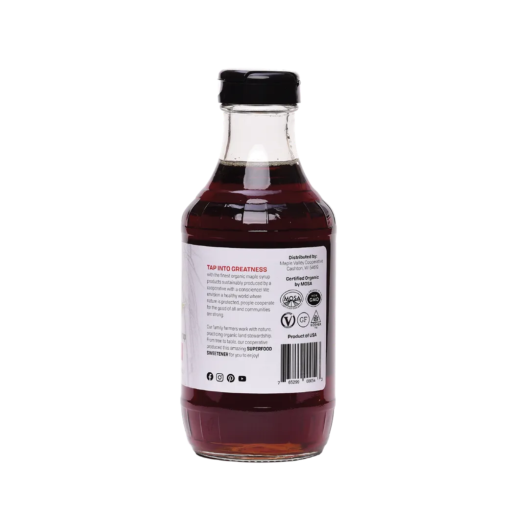 Maple Syrup Organic Dark & Robust 16 oz. Glass Decanter