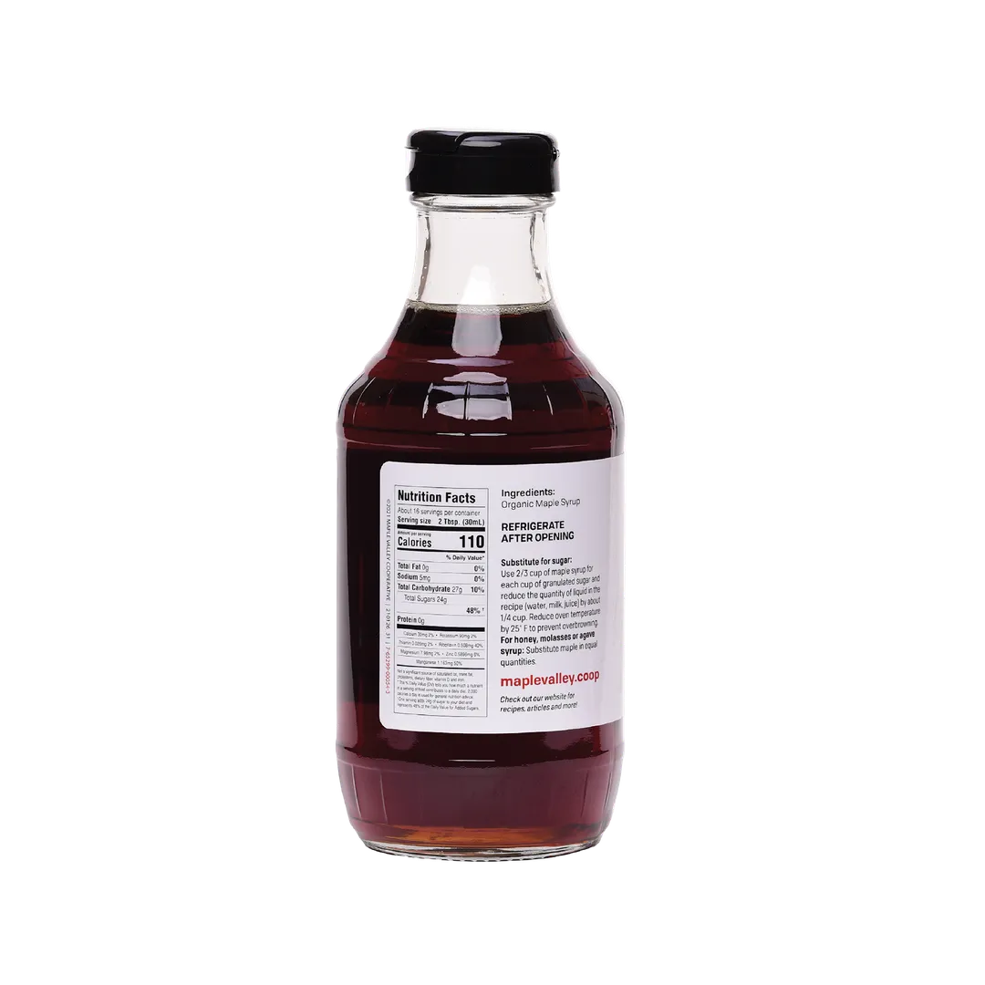 Maple Syrup Organic Dark & Robust 16 oz. Glass Decanter