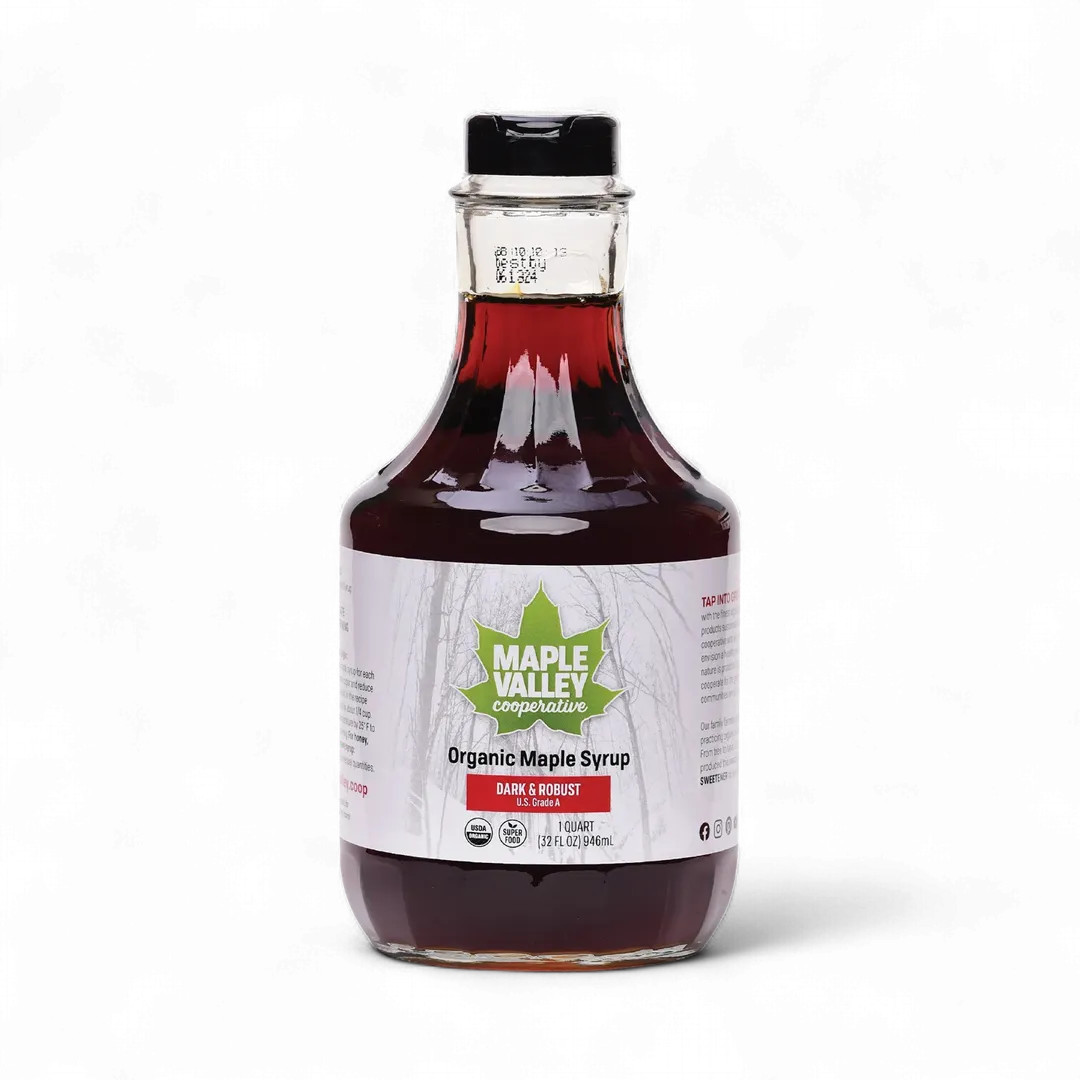 Maple Syrup Organic Dark & Robust 32 oz. Glass Decanter
