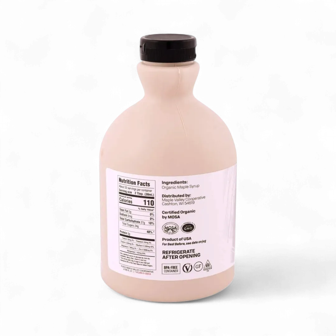 Maple Syrup Organic 32oz Dark & Robust Plastic Jug