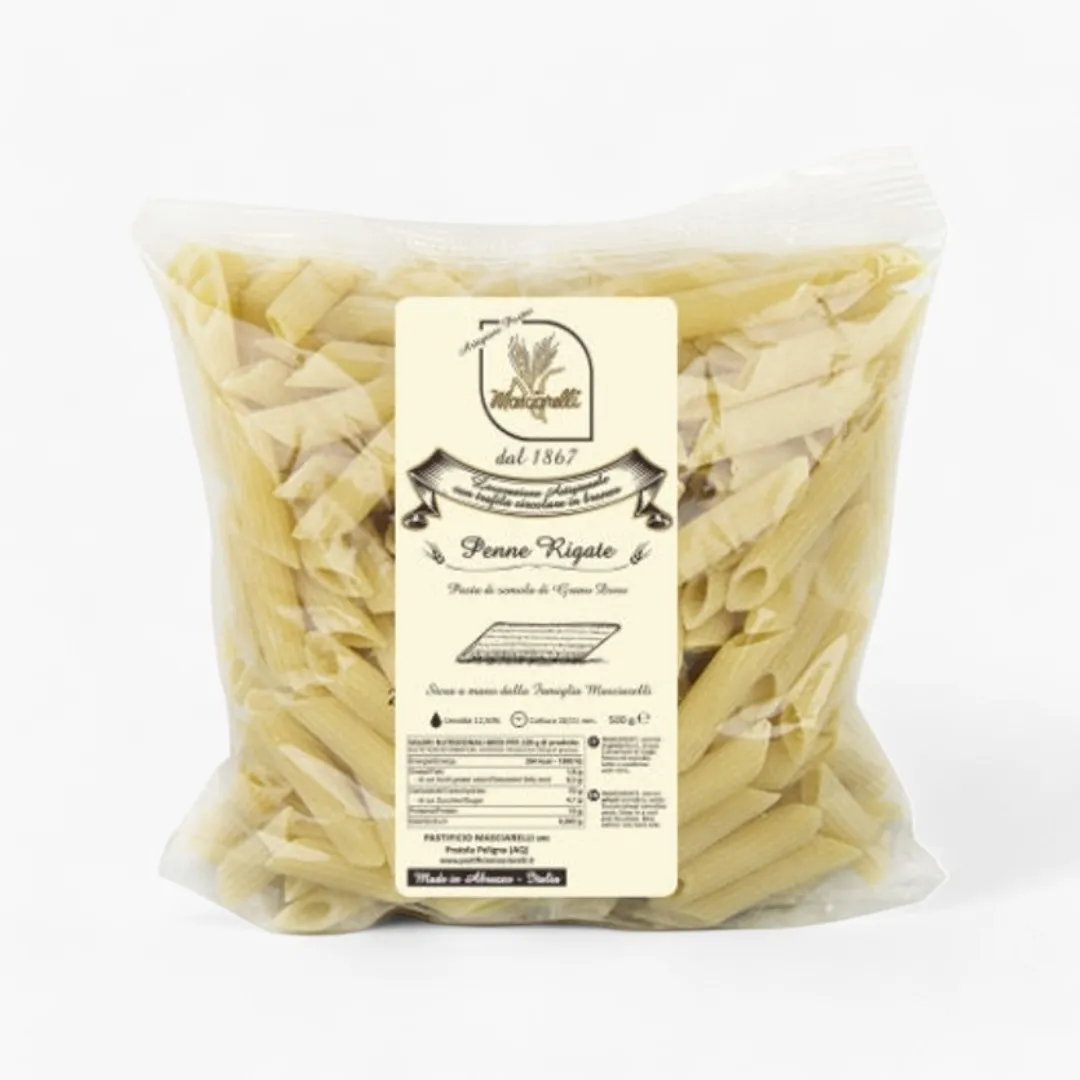 Masciarelli Bronze Cut Penne Rigate, BULK- 11 lb. bag