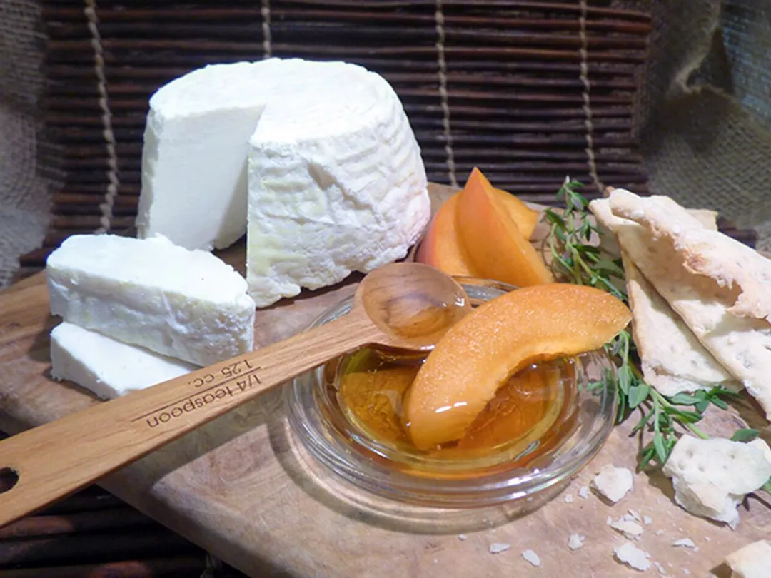 Smoked Ricotta with Juniper– Aged Sheep’s Milk Whey Cheese 