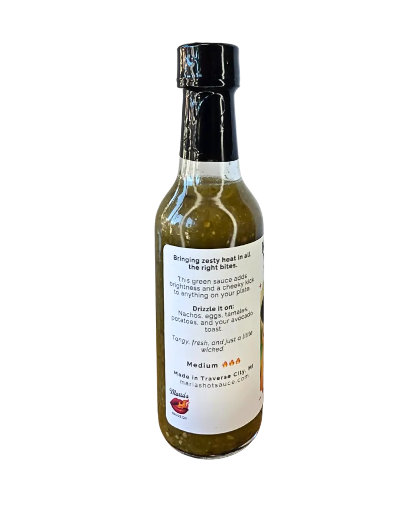 Verde Vixen - Artisan Jalapeño Hot Sauce | Green Hot Sauce with Tomatillo & Lime | Small Batch