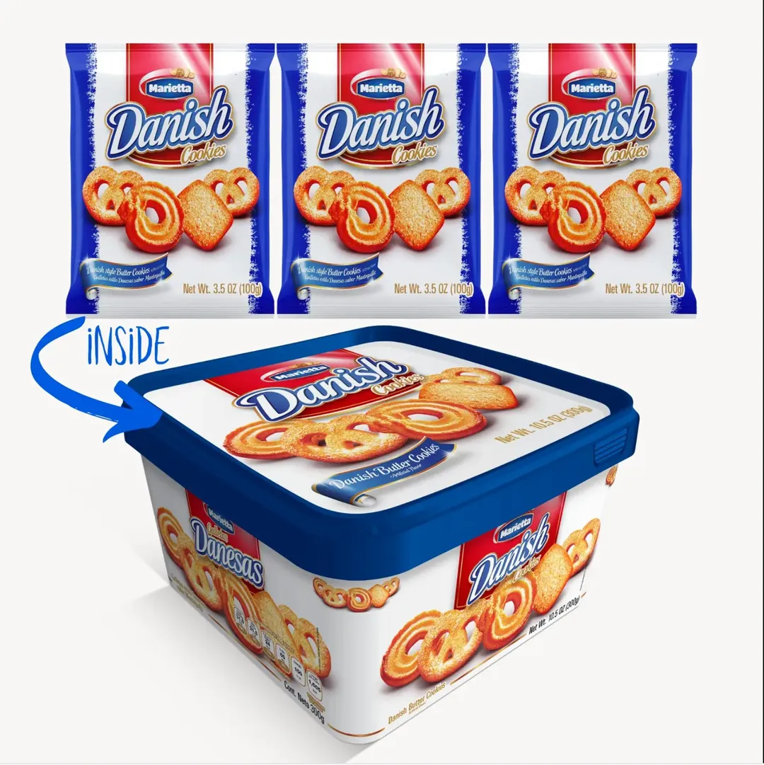 Danish Butter Style Cookies 10.5oz Tubs