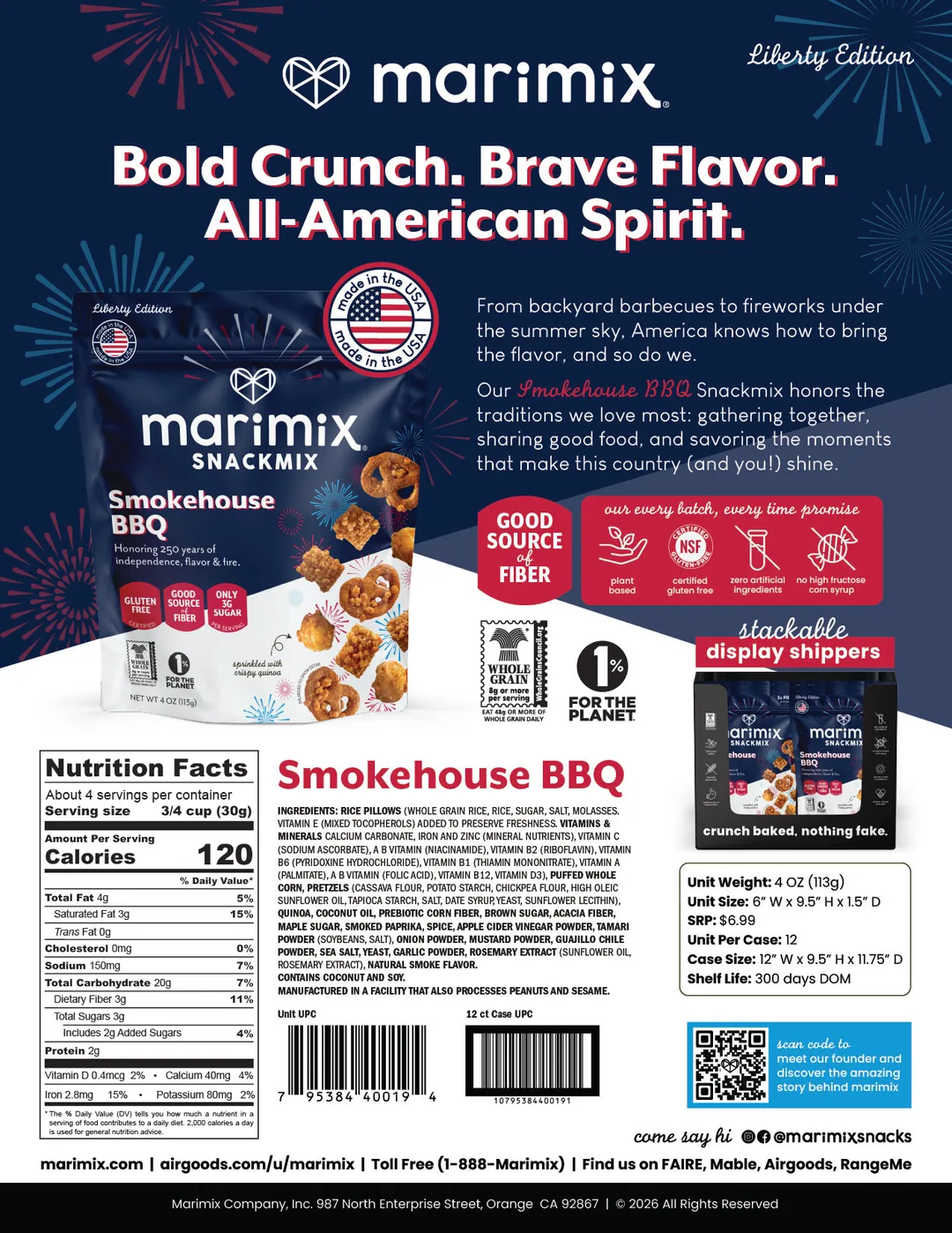 Liberty Edition Smokehouse BBQ Crunch-Baked Snackmix 
