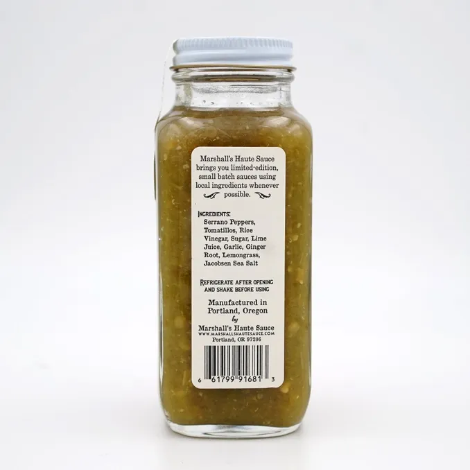 Serrano Ginger Lemongrass Sauce