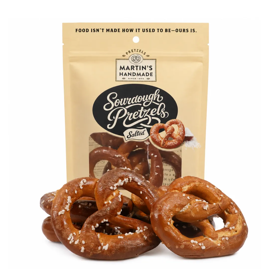 Handmade Sourdough Pretzels, Salted - 25, 4pk bags