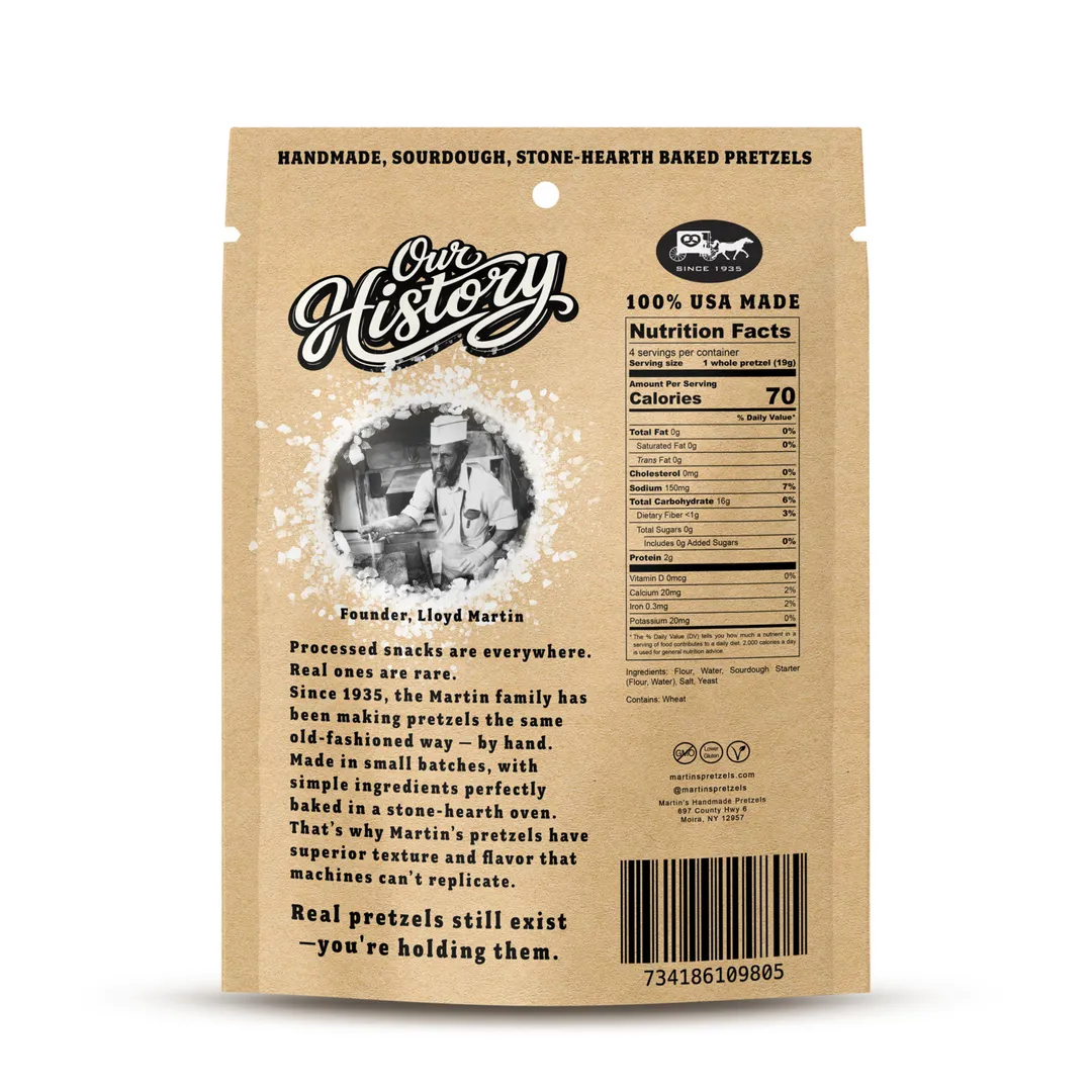 Handmade Sourdough Pretzels, Salted - 25, 4pk bags